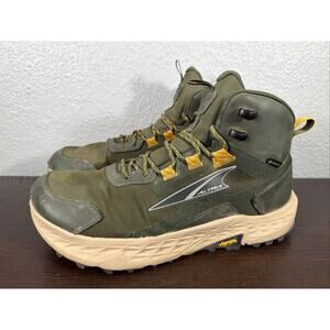 Altra Mens Vibram Timp GTX AL0A85P7315 Green Mid Trail Running Shoes Size 10.5